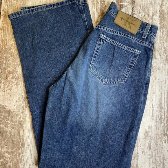 Calvin Klein Denim - Vintage Calvin Klein Wide Leg Button Fly Jeans